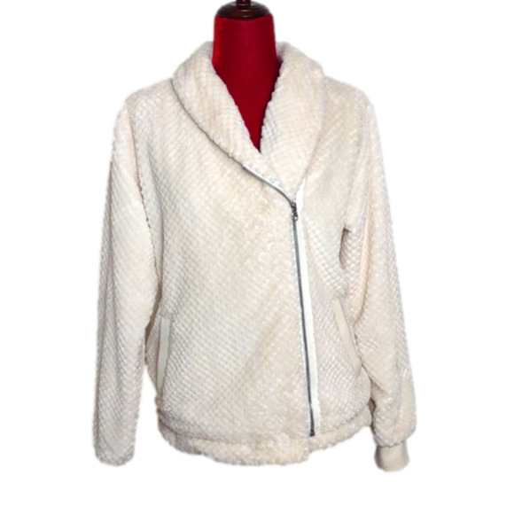 ZELLA Plush Pile Zip Jacket Size Medium - Picture 1 of 9